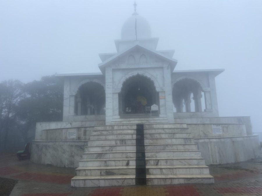 Bhadraj Temple near Mussoorie wrapped in monsoon clouds