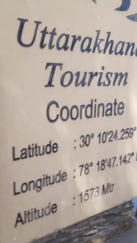 Uttarakhand Tourism board showing Kunjapuri Temple altitude