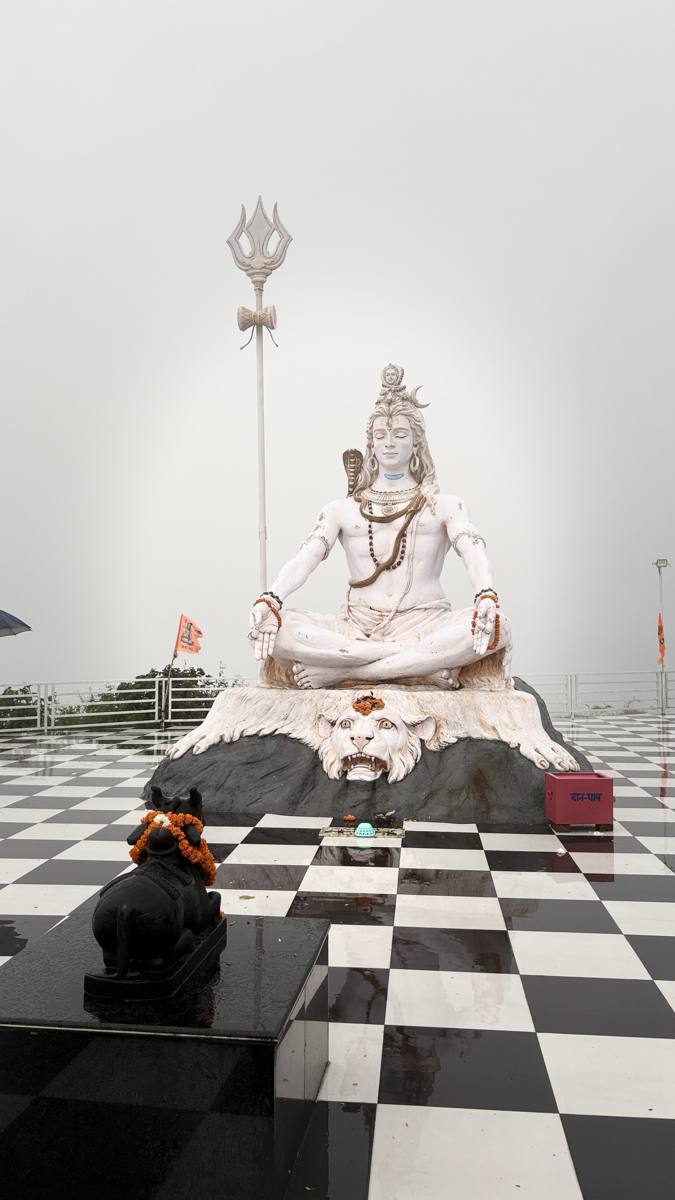 Matogi Shiva Temple statue of Lord Shiva in meditation with Nandi